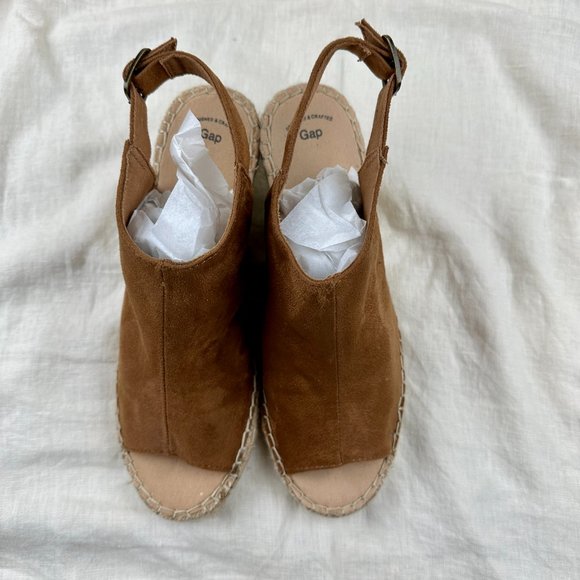 Gap Espadrille Braided Wedge Heel Open Peep Toe Summer Shoe Size 9 - Picture 2 of 10